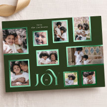 Collage photo de joie moderne vert foncé