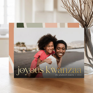 Carte De Vœux En Aluminium Connexion   Photo complète Joyous Kwanzaa