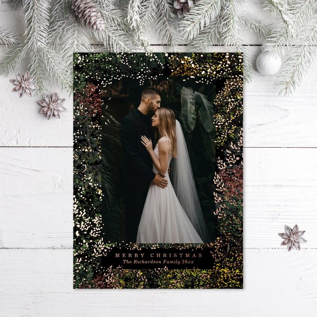 Carte De Vœux En Aluminium Dappled Forest Painted Changing Leaves Photo (Créateur téléchargé)