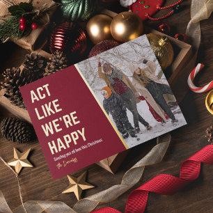 Carte De Vœux En Aluminium Drôle Joyeux Noël Photo