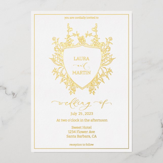 Carte De Vœux En Aluminium Élégant floral, script de calligraphie (Recto)