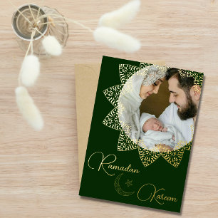 Carte De Vœux En Aluminium Elégant Islamique Mandala Ramadan Kareem Photo