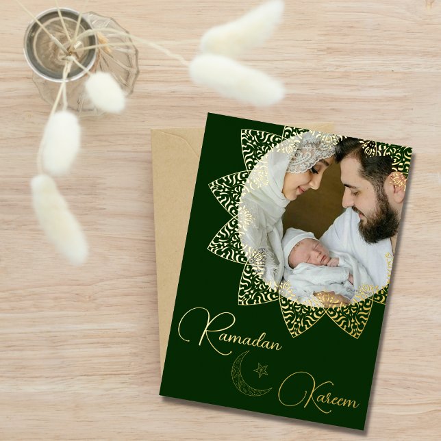Carte De Vœux En Aluminium Elégant Islamique Mandala Ramadan Kareem Photo (Créateur téléchargé)