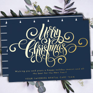 Carte De Vœux En Aluminium Élégant Joyeux Noël Professionnel Moderne