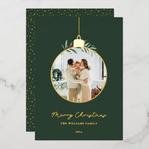 Carte De Vœux En Aluminium Élégant ornement Joyeux Noël Photo