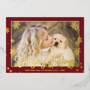 Carte De Vœux En Aluminium Élégante Bonnes Fêtes de Noël