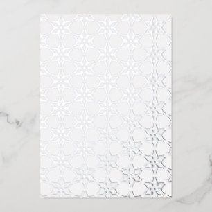 Carte De Vœux En Aluminium Élégante carte de flocon de neige en feuille d'arg