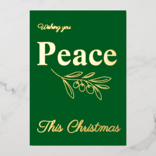 Carte De Vœux En Aluminium Elégante paix d'affaires Cet or de Noël