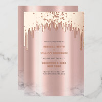 Enregistrer La Date Rosegold Parties scintillant D