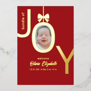 Carte De Vœux En Aluminium Faisceau de JOIE Photo en feuille d'or véritable C