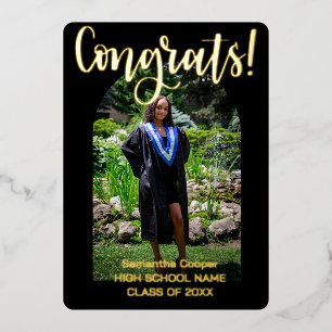 Carte De Vœux En Aluminium Félicitations Diplômés Arc Photo Graduation