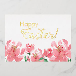 Carte De Vœux En Aluminium Fleurs de Pâques Personnalisées Florales de Pivoin