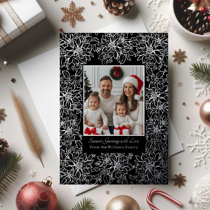 Carte De Vœux En Aluminium Foil Christmas Card Modèle Photos Poin