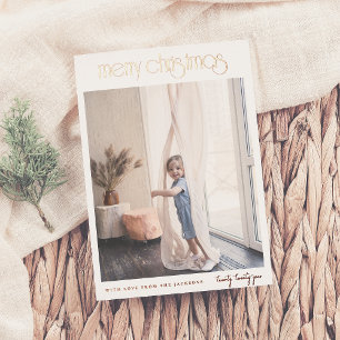 Carte De Vœux En Aluminium Foil Moderne Déco Joyeux Noël Photo