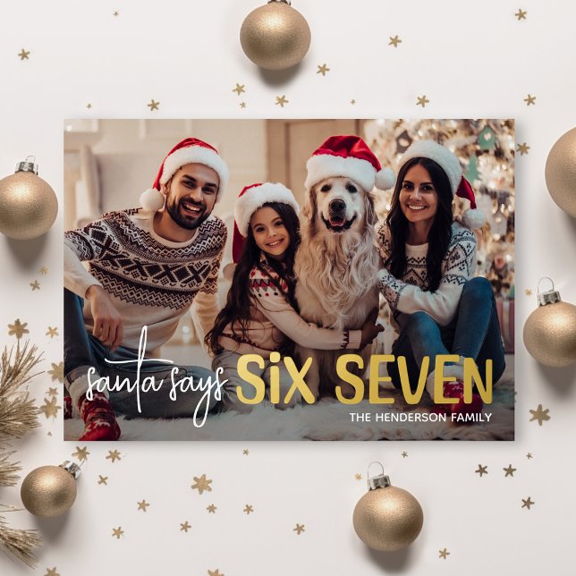 Carte De Vœux En Aluminium Fun Santa Says 67 Photo (Créateur téléchargé)