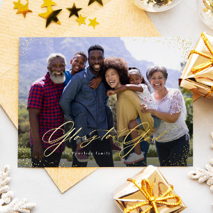 Carte De Vœux En Aluminium Gloire à Dieu une photo Noël religieux