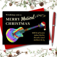 Graffiti Guitare Noël Or personnalisé