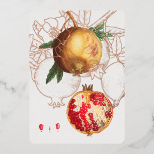 Carte De Vœux En Aluminium Grenade de Redouté