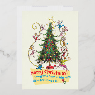 Carte De Vœux En Aluminium Grinch classique Joyeux Noël !