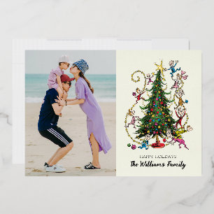 Carte De Vœux En Aluminium Grinch classique Noël Arbre photo