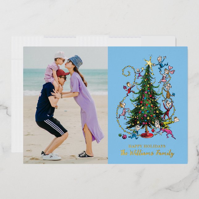 Carte De Vœux En Aluminium Grinch classique | Noël Arbre photo (Enveloppe)