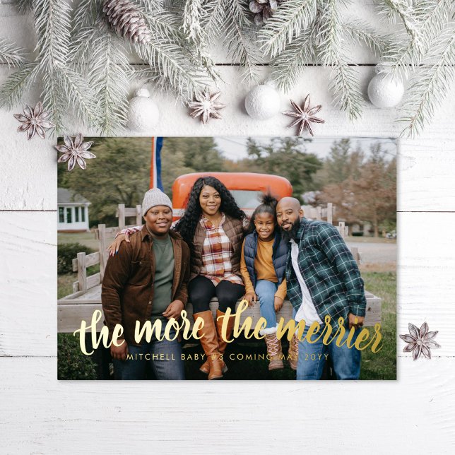 Carte De Vœux En Aluminium Grossesse de Noël (Créateur téléchargé)