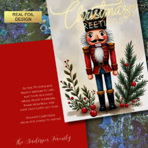Carte De Vœux En Aluminium Illustration aquarelle de Noël des Noisettes