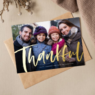 Carte De Vœux En Aluminium Jeu de brosse de remerciement Thanksgiving photo