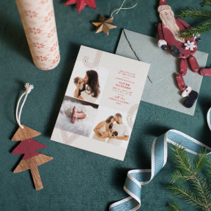 Carte De Vœux En Aluminium Joy Blush Faire-part de naissance Gold Foil Holida