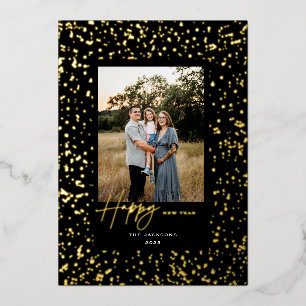 Carte De Vœux En Aluminium Joyeuse Étincelle du Nouvel An