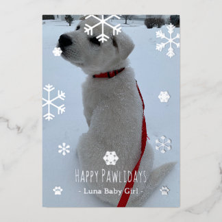 Carte De Vœux En Aluminium Joyeuses fêtes de Pawlidays