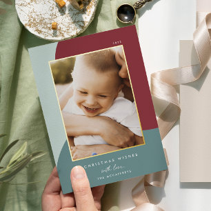 Carte De Vœux En Aluminium Joyeuses nuances   Photo verticale