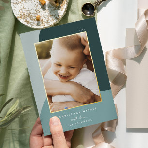 Carte De Vœux En Aluminium Joyeuses nuances   Photo verticale