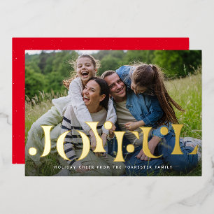 Carte De Vœux En Aluminium Joyeux amusant type Noël une photo