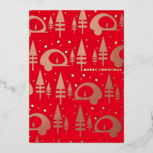 Carte De Vœux En Aluminium Joyeux Camping de Noël habillé
