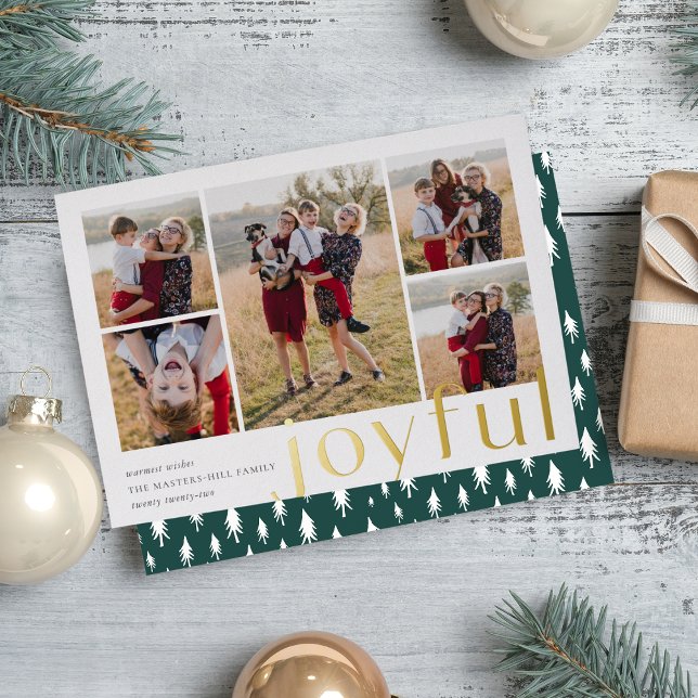 Carte De Vœux En Aluminium Joyeux Cinq photos (Créateur téléchargé)