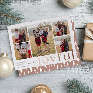 Carte De Vœux En Aluminium Joyeux cinq Rose photo Gold
