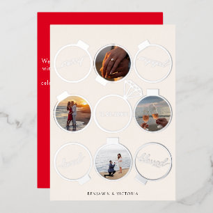 Carte De Vœux En Aluminium Joyeux et objets engagés photos multiples