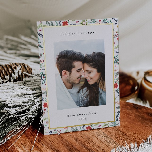 Carte De Vœux En Aluminium Joyeux Foliage | Photo de Noël (Créateur téléchargé)