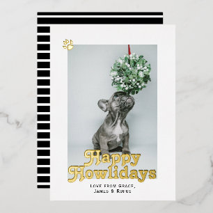 Carte De Vœux En Aluminium Joyeux Howlidays Pet Dog Christmas