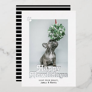 Carte De Vœux En Aluminium Joyeux Howlidays Pet Dog Christmas