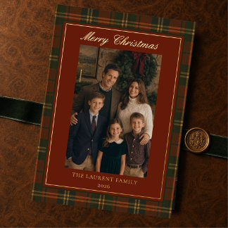 Carte De Vœux En Aluminium Joyeux & Mariés Nouvellement Mariés Noël Carreaux