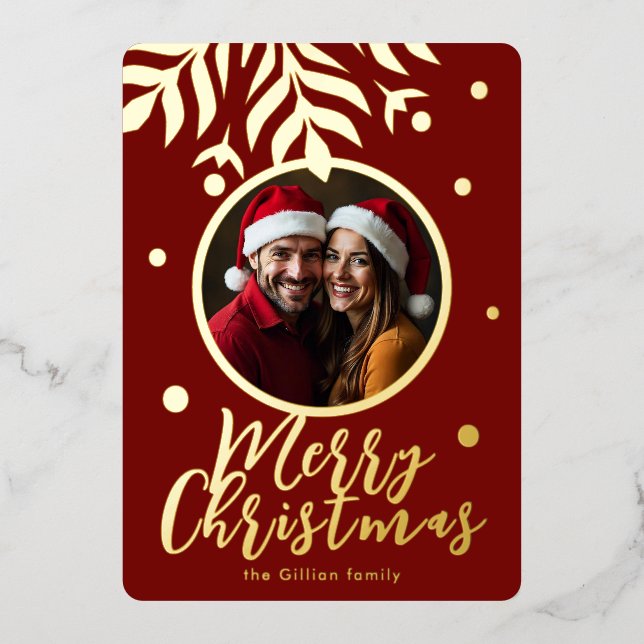 Carte De Vœux En Aluminium joyeux Noël (Recto)