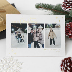 Carte De Vœux En Aluminium Joyeux Noël 3 Photo