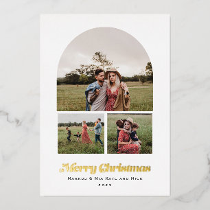 Carte De Vœux En Aluminium Joyeux Noël Arche moderne Multi photo