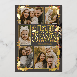 Carte De Vœux En Aluminium Joyeux Noël aux Baies Mignonnes 