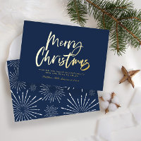 Joyeux Noël bleu et blanc non photo Fo