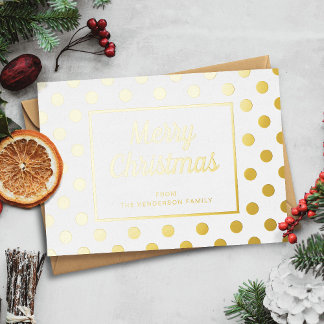 Carte De Vœux En Aluminium Joyeux Noël écriture élégante Or