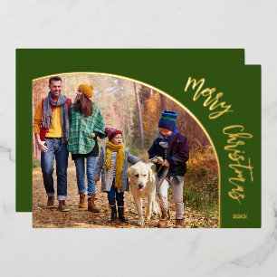 Carte De Vœux En Aluminium Joyeux Noël en or