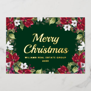 Carte De Vœux En Aluminium Joyeux Noël Entreprise Salutation Gold